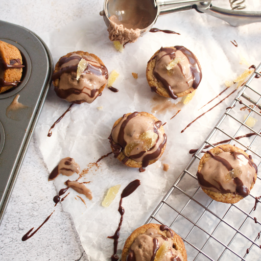 Vegan Choco-Ginger Ice Cream Cups